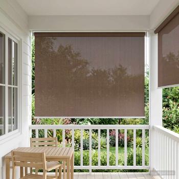 Außenrollo 90% UV-Block Taupe 60 x 230 cm HDPE