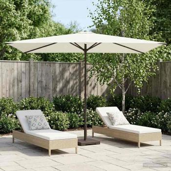 ARDEBO.de - Gartensonnenschirm 200 x 300 cm Polyester Rechtwinklig Creme