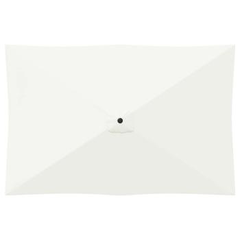 Gartensonnenschirm 200 x 300 cm Polyester Rechtwinklig Creme