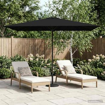 ARDEBO.de - Gartensonnenschirm 200 x 300 cm Polyester Rechtwinklig Schwarz