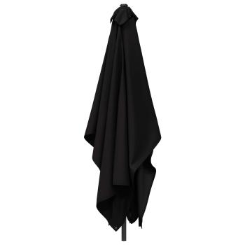 Gartensonnenschirm 200 x 300 cm Polyester Rechtwinklig Schwarz