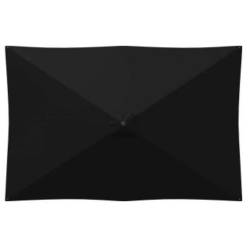 Gartensonnenschirm 200 x 300 cm Polyester Rechtwinklig Schwarz