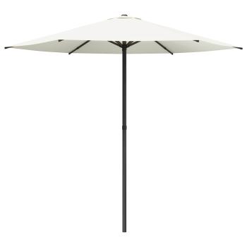 Gartensonnenschirm 230 x 230 cm Polyester Rechtwinklig Creme