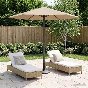 ARDEBO.de - Gartensonnenschirm 230 x 230 cm Polyester Rechteckig Taupe