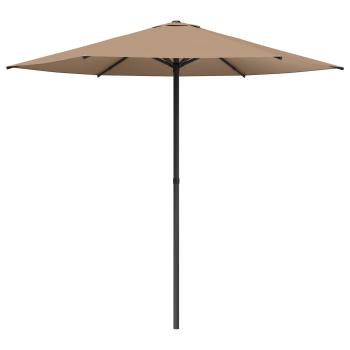 Gartensonnenschirm 230 x 230 cm Polyester Rechteckig Taupe