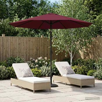 ARDEBO.de - Gartensonnenschirm Rechteckig 2,3 x 2,3 m Polyester Bordeauxrot