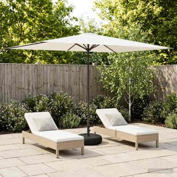 ARDEBO.de - Garten-Schirm mit Fuß Rechteckig 2 x 3 m Polyester Creme