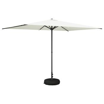 Garten-Schirm mit Fuß Rechteckig 2 x 3 m Polyester Creme