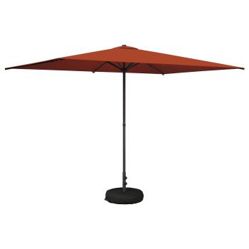 Garten-Schirm mit Fuß 200 x 300 cm Polyester Rechtwinklig