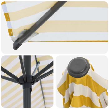 Garten-Schirm mit Fuß 200 x 300 cm Polyester Rechtwinklig