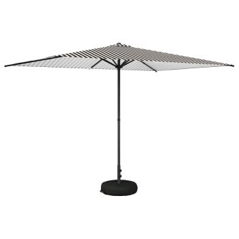 Garten-Schirm mit Fuß 200 x 300 cm Polyester Rechtwinklig