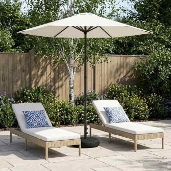 ARDEBO.de - Garten-Schirm mit Fuß 230 x 230 cm Polyester Rechtwinklig Creme