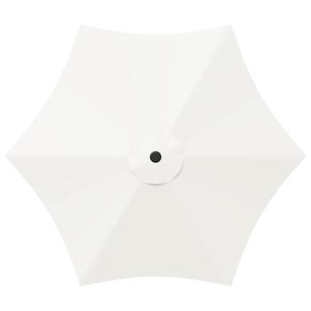 Garten-Schirm mit Fuß 230 x 230 cm Polyester Rechtwinklig Creme