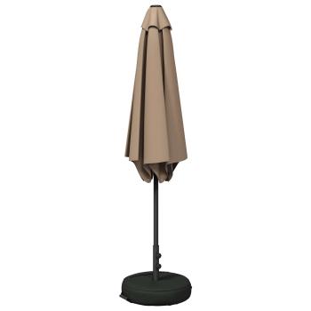 Garten-Schirm mit Fuß 270 x 270 cm Polyester Rechteckig Taupe