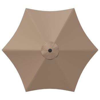 Garten-Schirm mit Fuß 270 x 270 cm Polyester Rechteckig Taupe