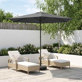 ARDEBO.de - Garten-Schirm mit Fuß 270 x 270 cm Polyester Rechtwinklig