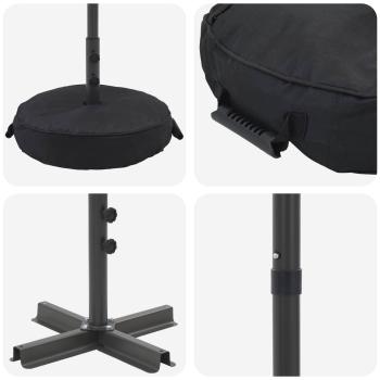 Garten-Schirm mit Fuß 270 x 270 cm Polyester Rechtwinklig