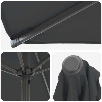 Garten-Schirm mit Fuß 300 x 300 cm Polyester Rechtwinklig
