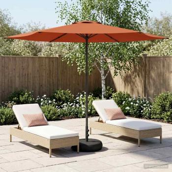 ARDEBO.de - Garten-Schirm mit Fuß 300 x 300 cm Polyester Rechtwinklig