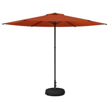 Garten-Schirm mit Fuß 300 x 300 cm Polyester Rechtwinklig