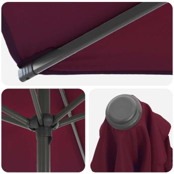 Garten-Schirm mit Fuß 300 x 300 cm Polyester Rechtwinklig