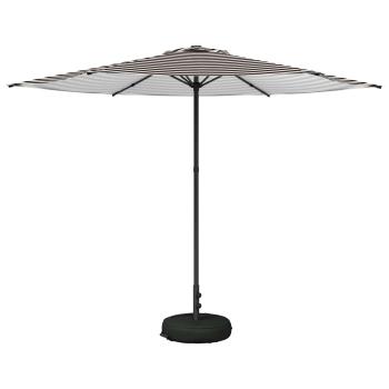 Garten-Schirm mit Fuß 300 x 300 cm Polyester Rechtwinklig