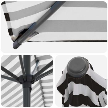 Garten-Schirm mit Fuß 300 x 300 cm Polyester Rechtwinklig