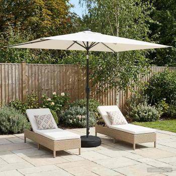 ARDEBO.de - Gartenparasol mit LED-Lichtern und Sockel 200 x 300 cm