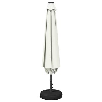 Gartenparasol mit LED-Lichtern und Sockel 200 x 300 cm