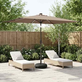 ARDEBO.de - Gartenparasol mit LED-Lichtern und Sockel 200 x 300 cm
