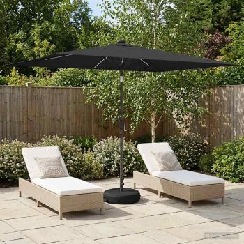 ARDEBO.de - Gartenparasol mit LED-Lichtern und Sockel 200 x 300 cm