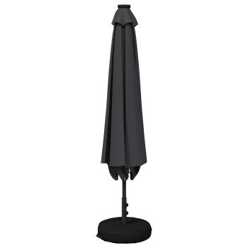 Gartenparasol mit LED-Lichtern und Sockel 200 x 300 cm