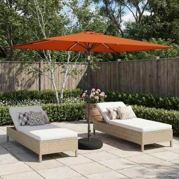 ARDEBO.de - Gartenparasol mit LED-Lichtern und Sockel 200 x 300 cm