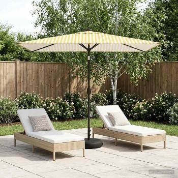 ARDEBO.de - Gartenparasol mit LED-Lichtern und Sockel 200 x 300 cm