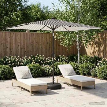 ARDEBO.de - Gartenparasol mit LED-Lichtern und Sockel 200 x 300 cm