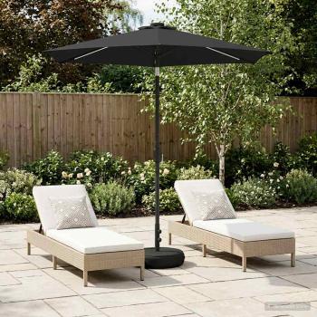 ARDEBO.de - Gartenparasol mit LED-Lichtern und Sockel 230 x 230 cm