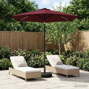 ARDEBO.de - Gartenparasol mit LED-Lichtern und Sockel 230 x 230 cm