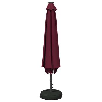 Gartenparasol mit LED-Lichtern und Sockel 230 x 230 cm
