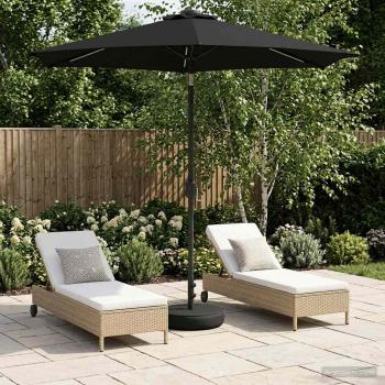 ARDEBO.de - Gartenparasol mit LED-Lichtern und Sockel 230 x 230 cm