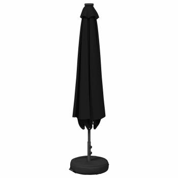 Gartenparasol mit LED-Lichtern und Sockel 230 x 230 cm