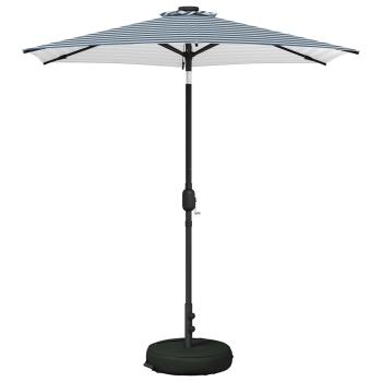 Gartenparasol mit LED-Lichtern und Sockel 230 x 230 cm