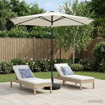 ARDEBO.de - Gartenparasol mit LED-Lichtern und Sockel 270 x 270 cm