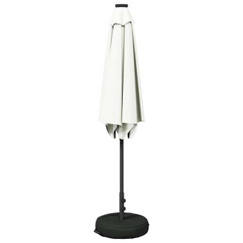 Gartenparasol mit LED-Lichtern und Sockel 270 x 270 cm
