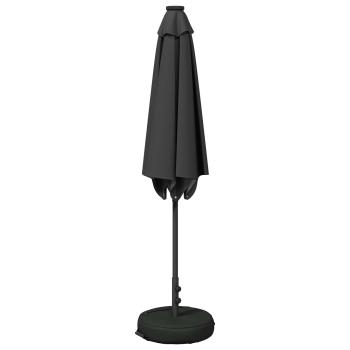 Gartenparasol mit LED-Lichtern und Sockel 270 x 270 cm