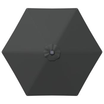 Gartenparasol mit LED-Lichtern und Sockel 270 x 270 cm