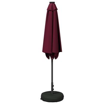 Gartenparasol mit LED-Lichtern und Sockel 270 x 270 cm