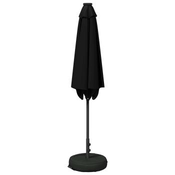 Gartenparasol mit LED-Lichtern und Sockel 270 x 270 cm