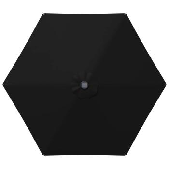 Gartenparasol mit LED-Lichtern und Sockel 270 x 270 cm