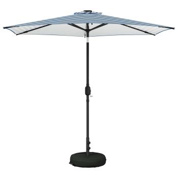 Gartenparasol mit LED-Lichtern und Sockel 2,7 x 2,7 m Polyester