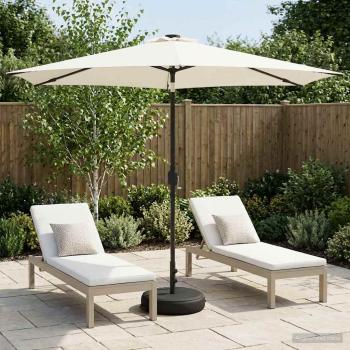 ARDEBO.de - Gartenparasol mit LED-Lichtern und Sockel 300 x 300 cm